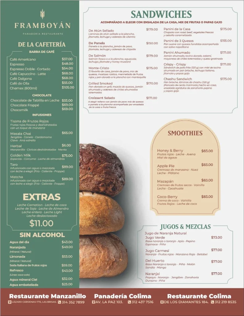 Menú Framboyán 1